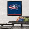 Trends International NHL Columbus Blue Jackets - Logo 21 Wall Poster, 22.375" x 34", Black Framed Version view 2