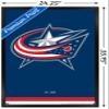 Trends International NHL Columbus Blue Jackets - Logo 21 Wall Poster, 22.375" x 34", Black Framed Version view 3