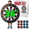 Funwares 36" Giant Dart Board for Adults and Kids, 25% Larger Than The Competition for Ultimate Indoor Fun and Outdoor Fun, Party Game for Families, Games for Kids 8-12, and Dart Game for Adults view 1