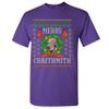 Merry Chrithmith T-Shirt Boxer Mike Ugly Sweater Funny Christmas Men's Tee Purple Large view 4