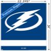 Trends International NHL Tampa Bay Lightning - Logo 21 Wall Poster, 22.37" x 34.00", Premium Poster & Push Pin Bundle view 3