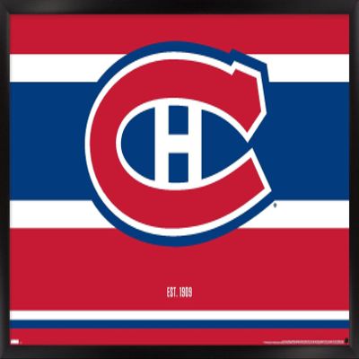Trends International NHL Montreal Canadiens - Logo 21 Wall Poster, 14.725" x 22.375", Black Framed Version