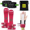 LEVIERO Gymnastics Grips Set Narrow Squeeze, Grips for Gymnastics Girls, Dowel Grips with Soft Leather, Double Buckle Wrist Closure, and Adjustable Finger Holes, for All Ages - (Pink, 2) view 1