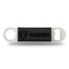 Rico Industries NFL Las Vegas Raiders Black Laser Engraved Bar Blade Faux Leather Laser Engraved Bar Blade - Great Beverage Accessory for Game Day 7" x 1.5" view 1