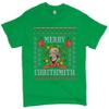 Merry Chrithmith T-Shirt Boxer Mike Ugly Sweater Funny Christmas Men's Tee Green Large view 1