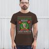 Merry Chrithmith T-Shirt Boxer Mike Ugly Sweater Funny Christmas Men's Tee Brown Large view 4