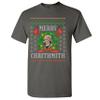 Merry Chrithmith T-Shirt Boxer Mike Ugly Sweater Funny Christmas Men's Tee Charcoal Small view 4