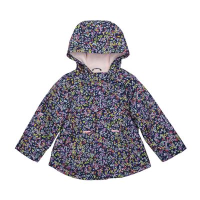 Carter's Girls Midweight Fleece Lined Anorak Jacket, Floral, 4