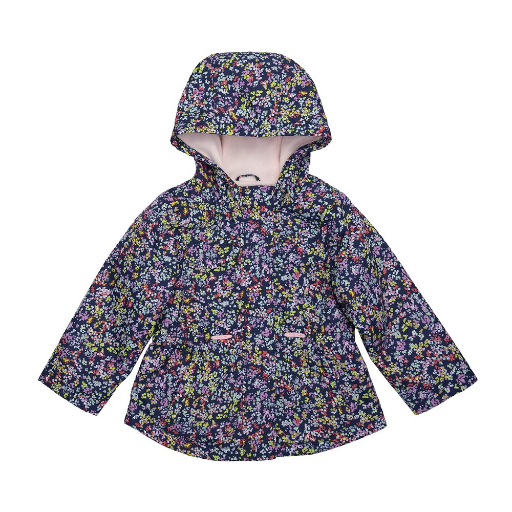 Carter's Girls Midweight Fleece Lined Anorak Jacket, Floral, 4