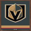 Trends International NHL Vegas Golden Knights - Logo 21 Wall Poster, 14.725" x 22.375", Mahogany Framed Version view 1