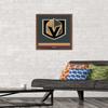 Trends International NHL Vegas Golden Knights - Logo 21 Wall Poster, 14.725" x 22.375", Mahogany Framed Version view 2