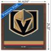 Trends International NHL Vegas Golden Knights - Logo 21 Wall Poster, 14.725" x 22.375", Mahogany Framed Version view 3