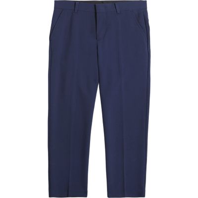 Van Heusen Boys' Flex Stretch Flat Front Dress Pants, Bank Blue Solid, 18