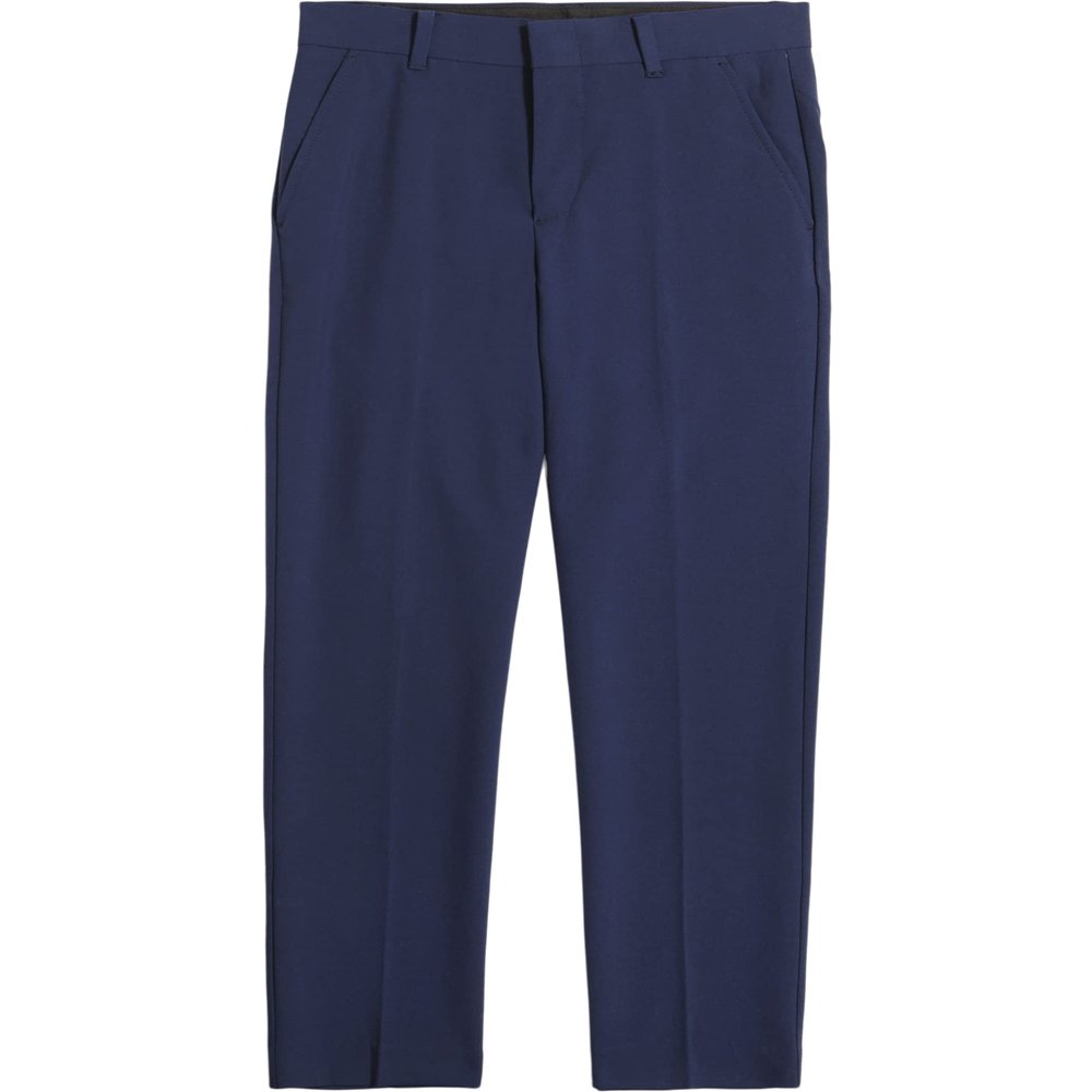 Van Heusen Boys' Flex Stretch Flat Front Dress Pants, Bank Blue Solid, 18