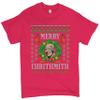 Merry Chrithmith T-Shirt Boxer Mike Ugly Sweater Funny Christmas Men's Tee Hot Pink X-Large view 1