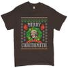 Merry Chrithmith T-Shirt Boxer Mike Ugly Sweater Funny Christmas Men's Tee Brown X-Large view 1