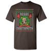 Merry Chrithmith T-Shirt Boxer Mike Ugly Sweater Funny Christmas Men's Tee Brown X-Large view 4