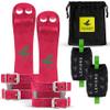 LEVIERO Gymnastics Grips Set Narrow Squeeze, Grips for Gymnastics Girls, Dowel Grips with Soft Leather, Double Buckle Wrist Closure, and Adjustable Finger Holes, for All Ages - (Pink, 000) view 1