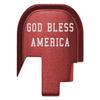 NDZ Performance Slide Cover Back Plate for Smith & Wesson Shield, Shield Plus, Shield M2.0 9mm/.40  CNC Aluminum, Laser Engraved, Made in USA  Red, God Bless America Text view 1