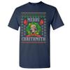 Merry Chrithmith T-Shirt Boxer Mike Ugly Sweater Funny Christmas Men's Tee Navy Blue Large view 4