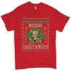 Merry Chrithmith T-Shirt Boxer Mike Ugly Sweater Funny Christmas Men's Tee Red Large view 1