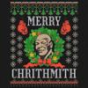 Merry Chrithmith T-Shirt Boxer Mike Ugly Sweater Funny Christmas Men's Tee Red Large view 2
