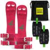 LEVIERO Gymnastics Grips Set Narrow Squeeze, Grips for Gymnastics Girls, Dowel Grips with Soft Leather, Double Buckle Wrist Closure, and Adjustable Finger Holes, for All Ages - (Pink, 3) view 1