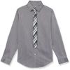 Van Heusen Boys' Long Sleeve Dress Shirt and Tie Set, Wild Grey Plaid, 14-16 view 1
