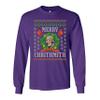 Merry Chrithmith Long Sleeve T-Shirt Boxer Mike Ugly Sweater Funny Christmas Purple Small view 4