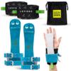 LEVIERO Gymnastics Grips Set Narrow Squeeze, Grips for Gymnastics Girls, Dowel Grips with Soft Leather, Double Buckle Wrist Closure, and Adjustable Finger Holes, for All Ages - (Aqua, 1) view 1