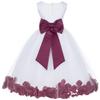 Wedding Rose Petals White Tulle Flower Petals Girl Toddler Gown Handmade 302T 8 view 1