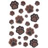 Brown Black 3D Paw Print Stickers 24 Pieces Dog/Cat view 1
