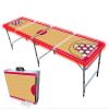 8-Foot Professional Beer Pong Table w/Cup Holes & LED Lights - Houston Basketball Court view 1