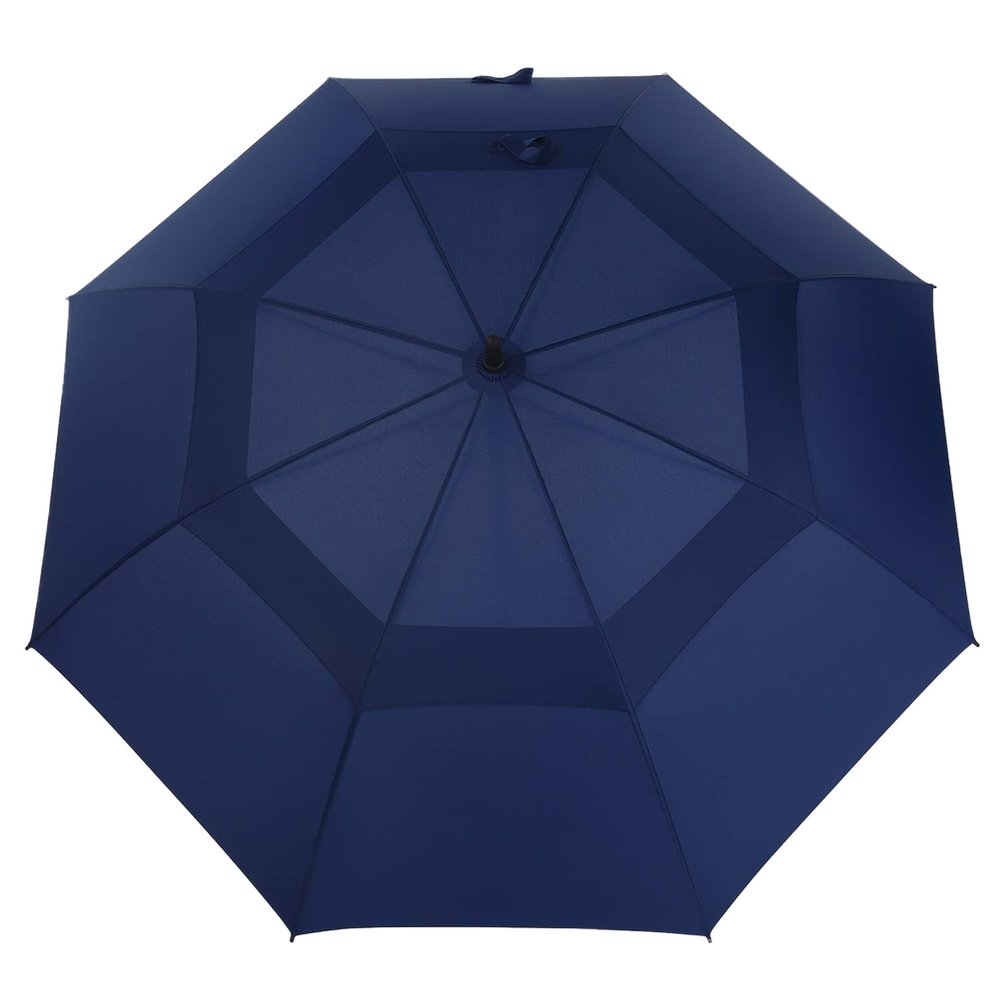 MRTLLOA Extra Large Navy Blue Golf Umbrella, 54/62/68/72 Inch Automatic Open, Oversize Double Canopy Vented Windproof Waterproof Sports Umbrellas for Rain(72 Inch Navy Blue)