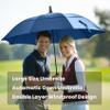 MRTLLOA Extra Large Navy Blue Golf Umbrella, 54/62/68/72 Inch Automatic Open, Oversize Double Canopy Vented Windproof Waterproof Sports Umbrellas for Rain(72 Inch Navy Blue) view 3