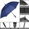 MRTLLOA Extra Large Navy Blue Golf Umbrella, 54/62/68/72 Inch Automatic Open, Oversize Double Canopy Vented Windproof Waterproof Sports Umbrellas for Rain(72 Inch Navy Blue) view 4