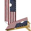 Cornhole Board Vinyl Wrap Decals (Set of 2) Patriotic Bean Bag Toss Wrap Stickers (Classic Flag) view 1