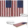 Cornhole Board Vinyl Wrap Decals (Set of 2) Patriotic Bean Bag Toss Wrap Stickers (Classic Flag) view 3