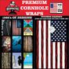 Cornhole Board Vinyl Wrap Decals (Set of 2) Patriotic Bean Bag Toss Wrap Stickers (Classic Flag) view 4