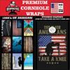 Cornhole Board Vinyl Wrap Decals (Set of 2) Patriotic Bean Bag Toss Wrap Stickers (Take a Knee) view 4