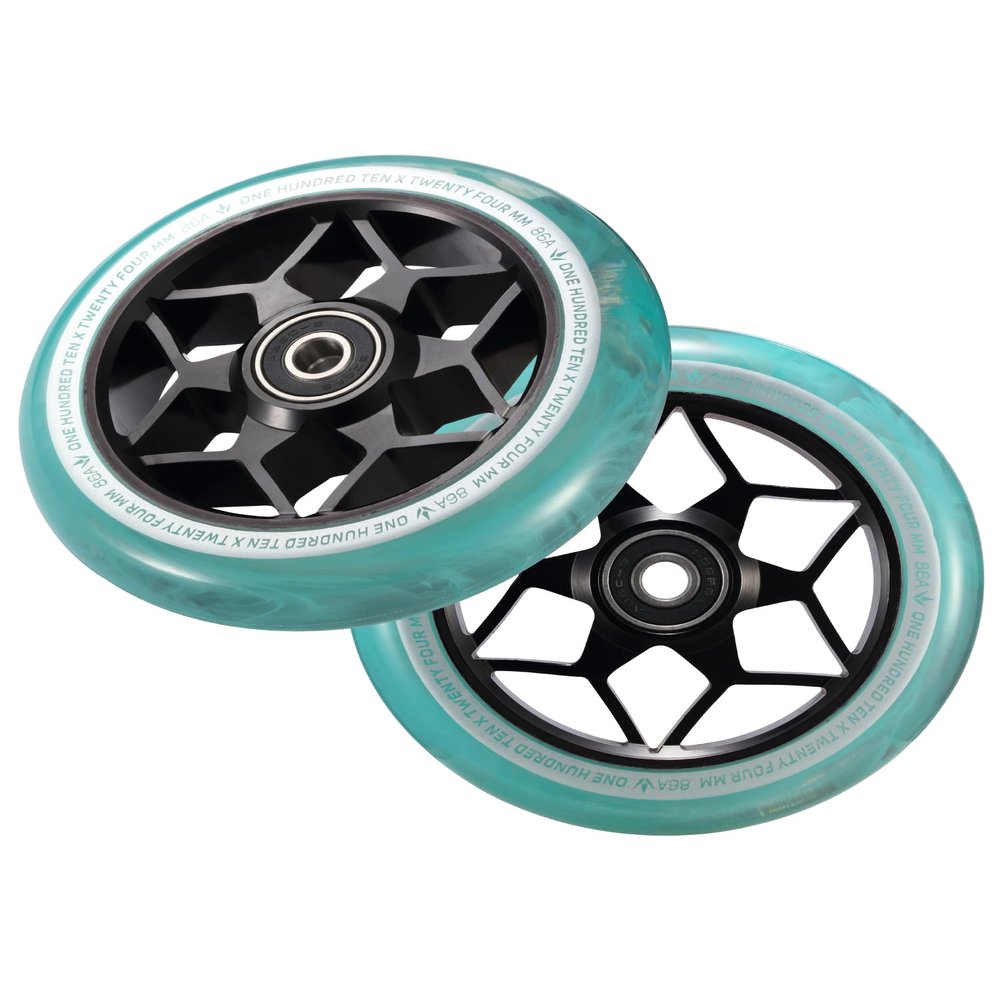 Envy Scooters Diamond Wheel Pair - 110mm x 24mm - Smoke Teal