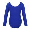 Moily Kids Girls Turtle Neck Long Sleeve Solid Color Gymnastics Leotard Ballet Dance Unitard Sports Top U-Dark Blue 3-4 view 2