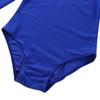 Moily Kids Girls Turtle Neck Long Sleeve Solid Color Gymnastics Leotard Ballet Dance Unitard Sports Top U-Dark Blue 3-4 view 4