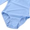 Moily Kids Girls Turtle Neck Long Sleeve Solid Color Gymnastics Leotard Ballet Dance Unitard Sports Top U-Blue 7-8 view 4