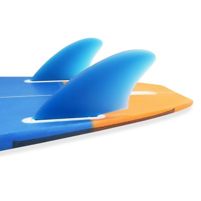 AQUBONA Twin Keel Fins, Single Tabs Fins Surfboard Fins, Twin Fin Fishtail Surfboard Fins Twin Keels - Smooth Fiberglass Flex