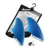 AQUBONA Twin Keel Fins, Single Tabs Fins Surfboard Fins, Twin Fin Fishtail Surfboard Fins Twin Keels - Smooth Fiberglass Flex view 2