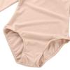 Moily Kids Girls Turtle Neck Long Sleeve Solid Color Gymnastics Leotard Ballet Dance Unitard Sports Top U-Apricot 3-4 view 4