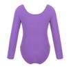 Moily Kids Girls Turtle Neck Long Sleeve Solid Color Gymnastics Leotard Ballet Dance Unitard Sports Top U-Lavender 8-10 view 2