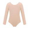 Moily Kids Girls Turtle Neck Long Sleeve Solid Color Gymnastics Leotard Ballet Dance Unitard Sports Top U-Apricot 5-6 view 1