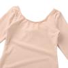 Moily Kids Girls Turtle Neck Long Sleeve Solid Color Gymnastics Leotard Ballet Dance Unitard Sports Top U-Apricot 5-6 view 3